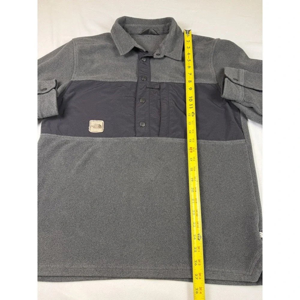 The North Face Men's‎ Davenport Pullover Fleece Gray Black Long Sleeve Size M